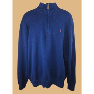 Polo Ralph Lauren Men's Navy Half-Zip Sweater XXL